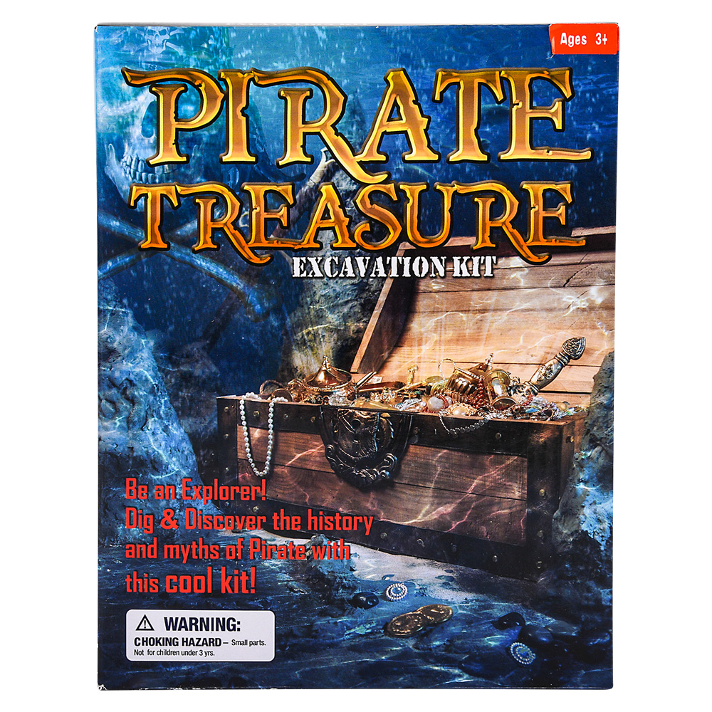 Pirate Treasure Chest Dig Kit 6"