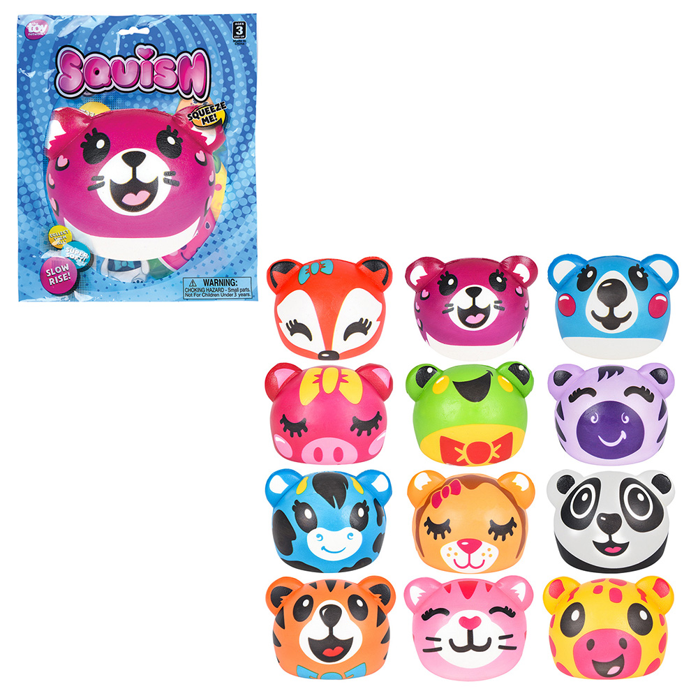 3 Squish Animal Backpack Clip Assortment