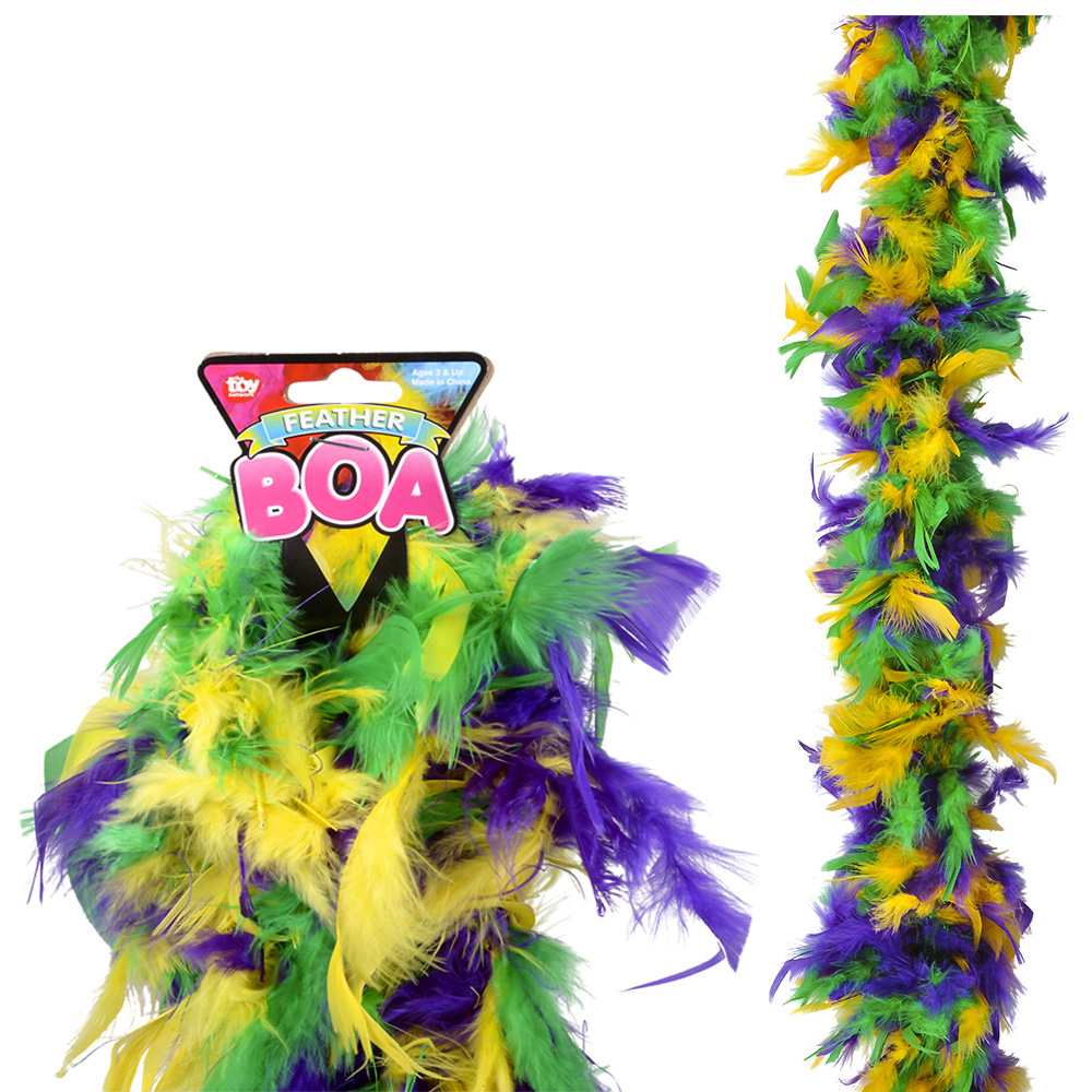 SUPER Sized Featherless Boa - Mardi Gras