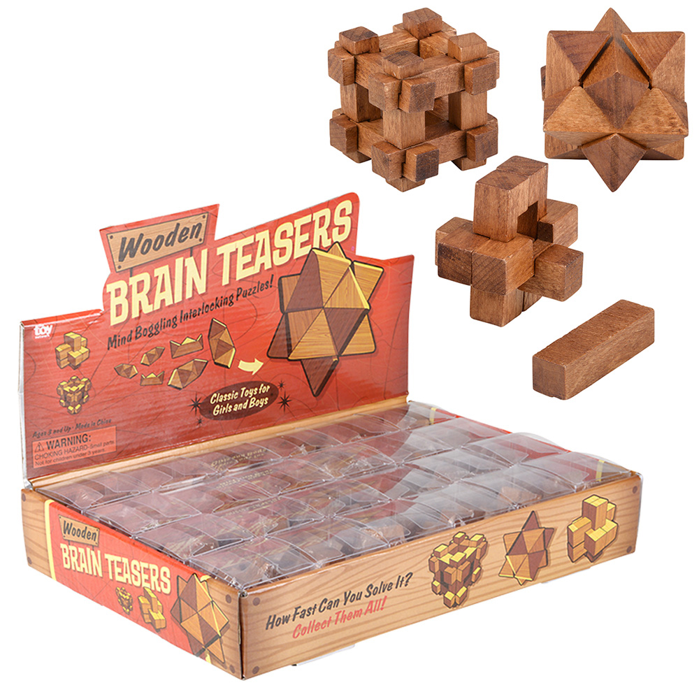 Brain Teaser Casse-tete Mind-challenging Real Wood 3d Wooden Puzzle