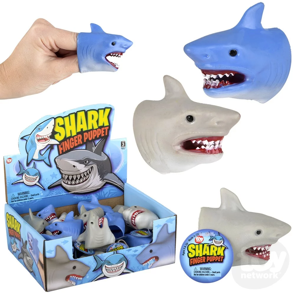 2 Stretchy Shark Finger Puppet