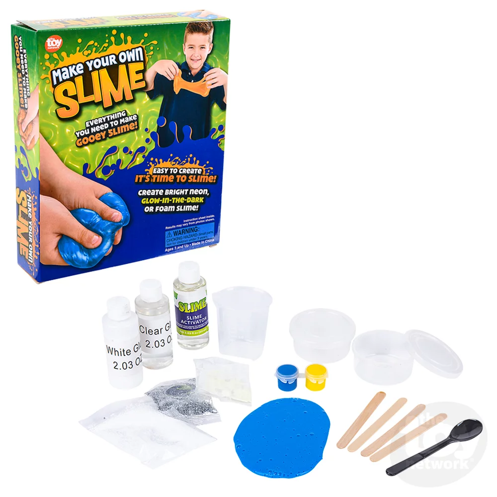 stretchy glitter neon DIY Slime Kits choose from foam beads glow in the dark 