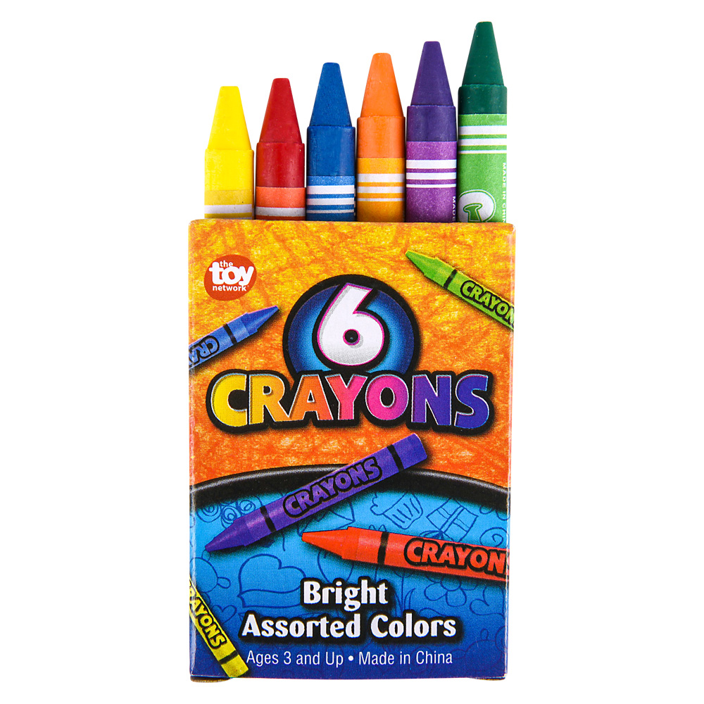 Imagine by Bendon Twist-Up Crayons Assorted Colors, 6 Pack 