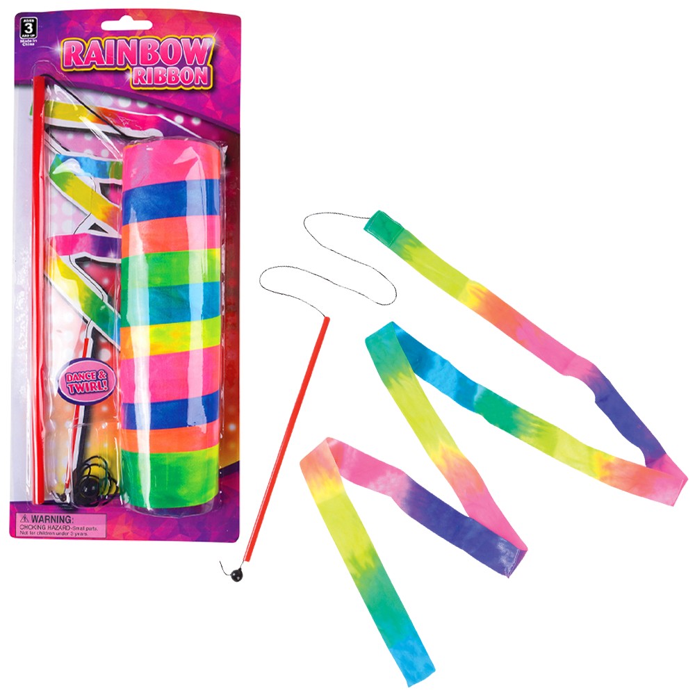 11.75 Rainbow Ribbon Wand