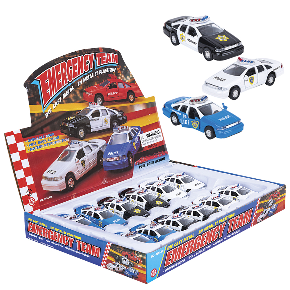 Die Cast Pullback Police Car 4.5