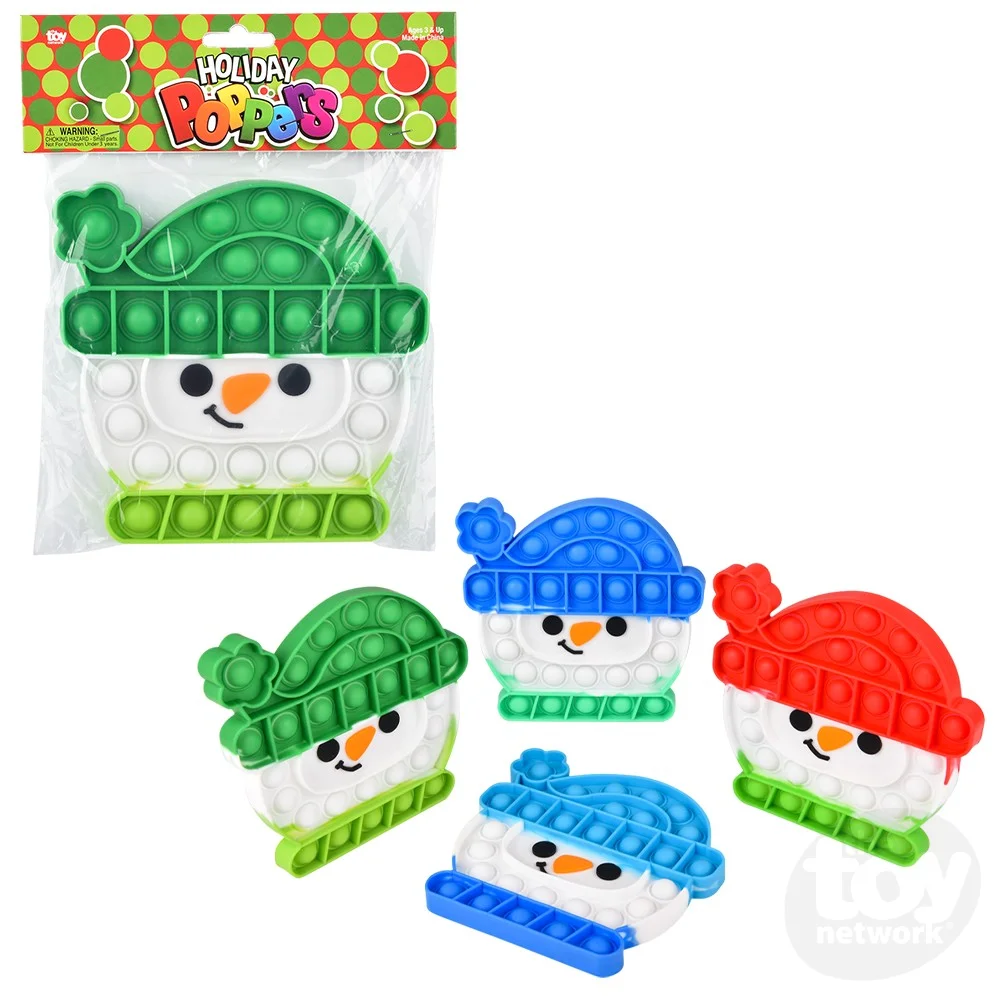 Snowman Winter Hat Bubble Poppers 6