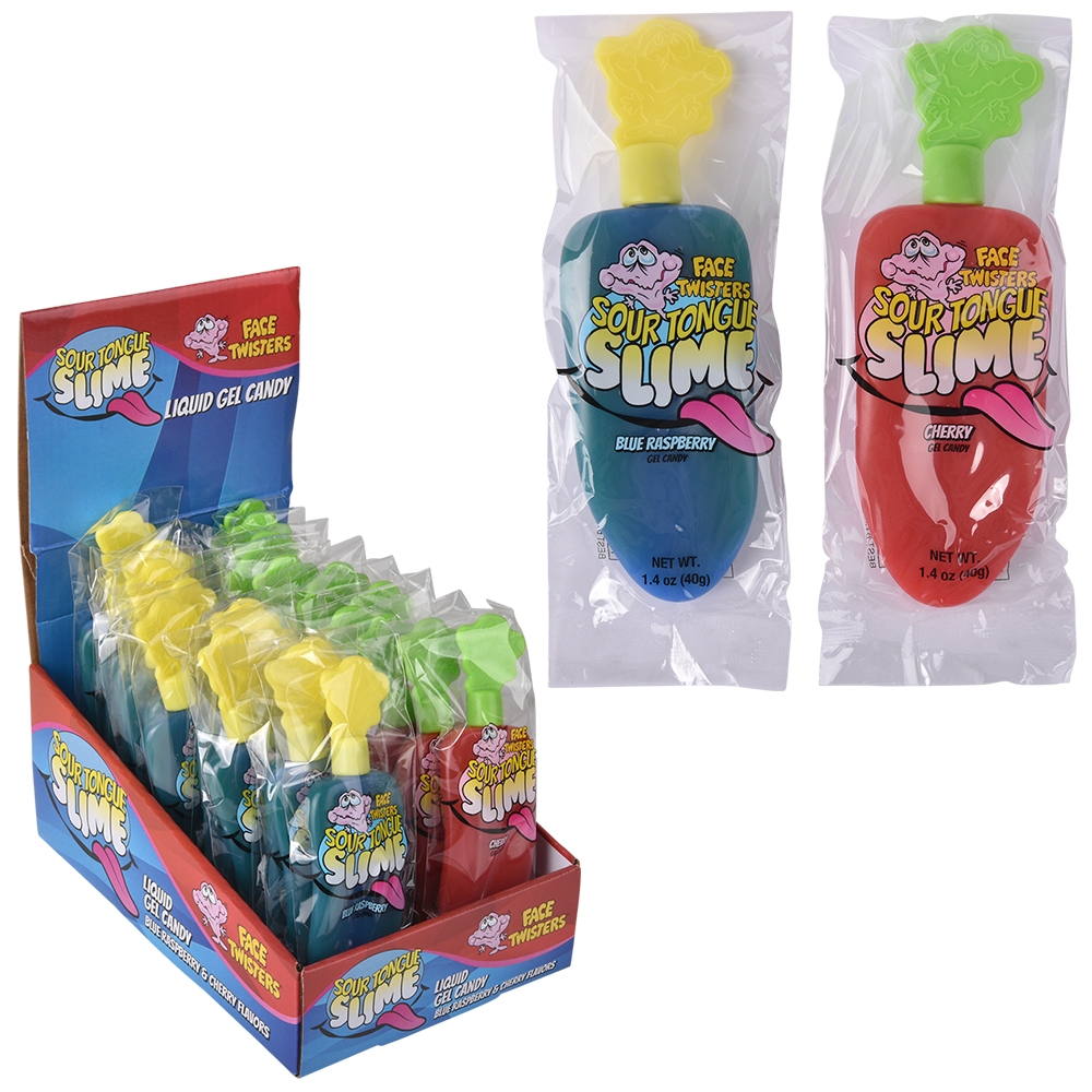 Sour Tongue Slime Candy Gel Blue Rasp/Cherry